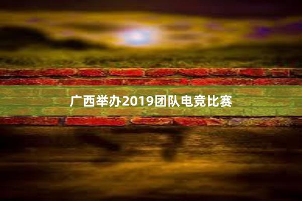 广西举办2019团队电竞比赛
